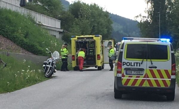 Motorsykkelvelt i Smalebakken