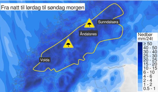 Fare for både regn og snøskred