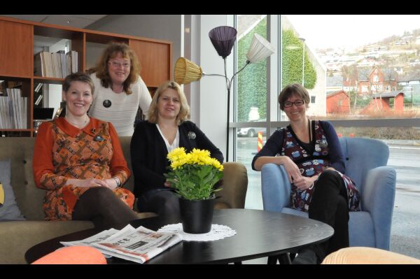 Bibliotek i retro-stil