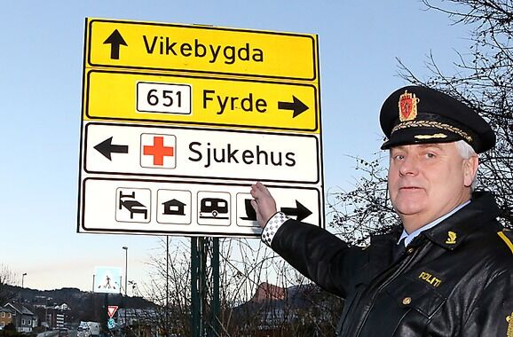 Skilting av Kvivsvegen i Volda sentrum