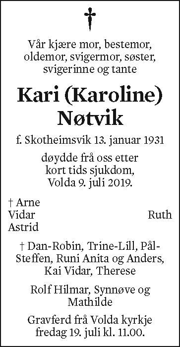 Kari (Karoline) Nøtvik